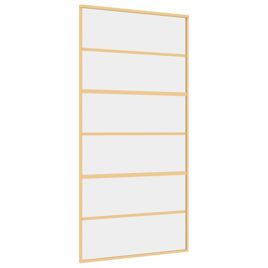 VidaXL sliding door 102.5x205 cm Clear ESG glass and aluminum gold color