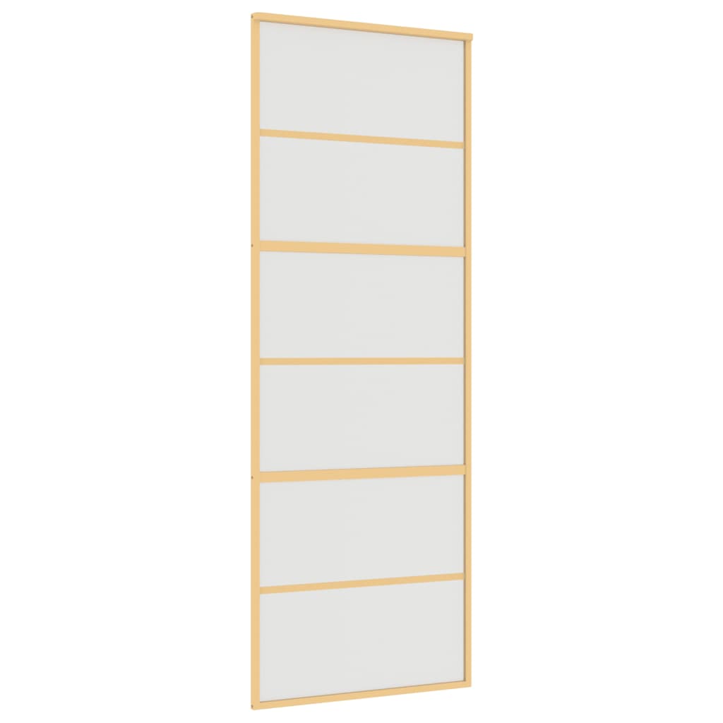 Vidaxl Sliding Porte 76x205 cm Verre ESG mate et aluminium or de couleur