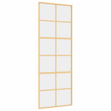 VidaXL sliding door 76x205 cm Clear ESG glass and aluminum gold colored