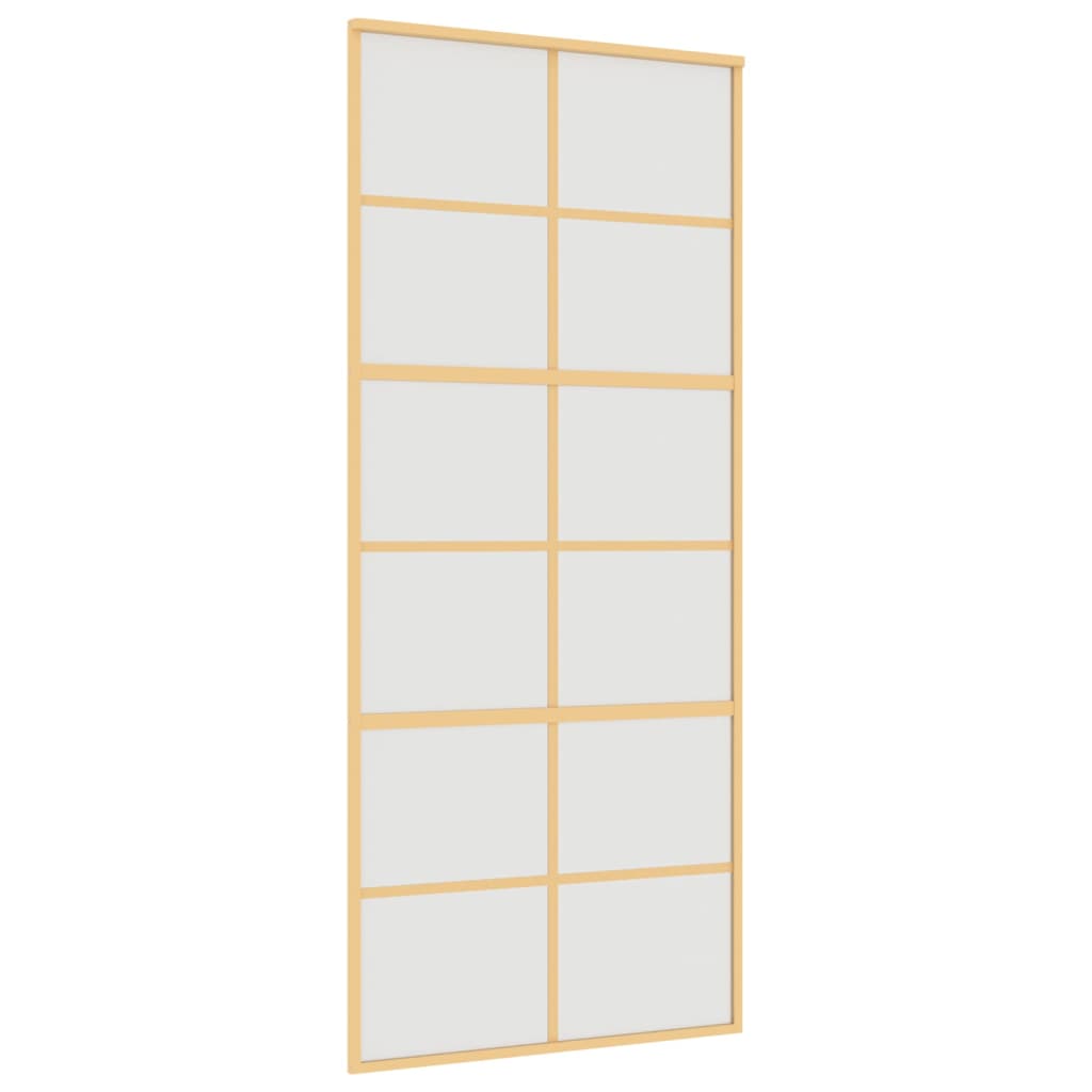 VidaXL sliding door 90x205 cm matte ESG glass and aluminum gold colored