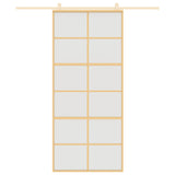 VidaXL sliding door 90x205 cm matte ESG glass and aluminum gold colored