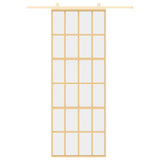 VidaXL sliding door 76x205 cm Clear ESG glass and aluminum gold colored