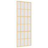 Vidaxl schuifdeur 76x205 cm mat esg-glas en aluminium goudkleurig