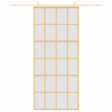 VidaXL sliding door 90x205 cm matte ESG glass and aluminum gold colored