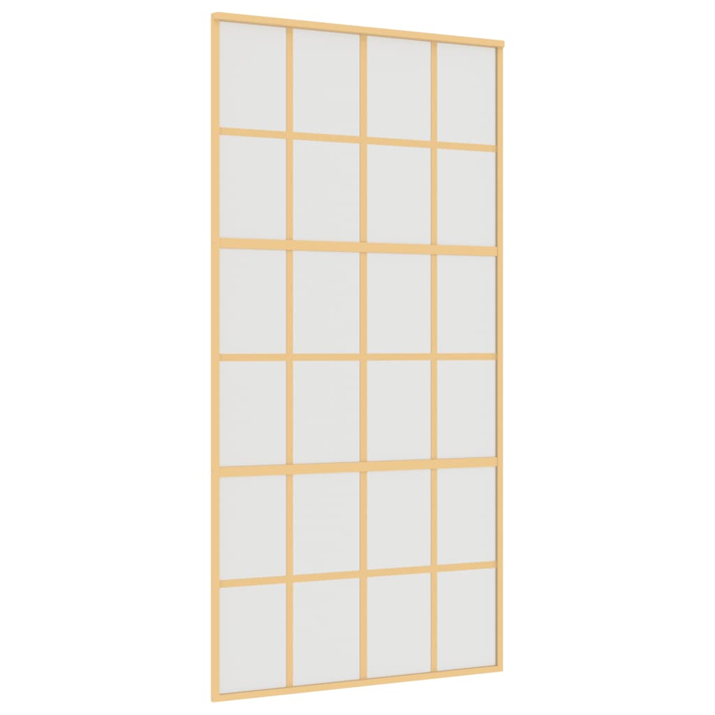 VidaXL sliding door 102.5x205 cm matte ESG glass and aluminum gold colored