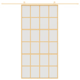 VidaXL sliding door 102.5x205 cm matte ESG glass and aluminum gold colored