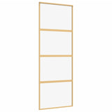 VIDAXL -Schiebetür 76x205 cm klares ESG -Glas und Aluminium Gold gefärbt