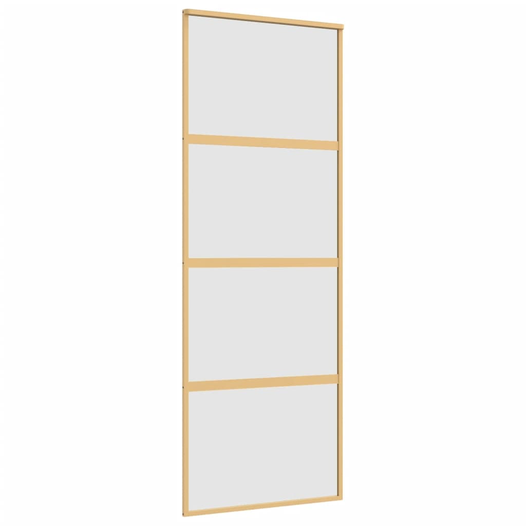 Vidaxl Sliding Porte 76x205 cm Verre ESG mate et aluminium or de couleur