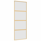 VidaXL sliding door 76x205 cm matte ESG glass and aluminum gold colored