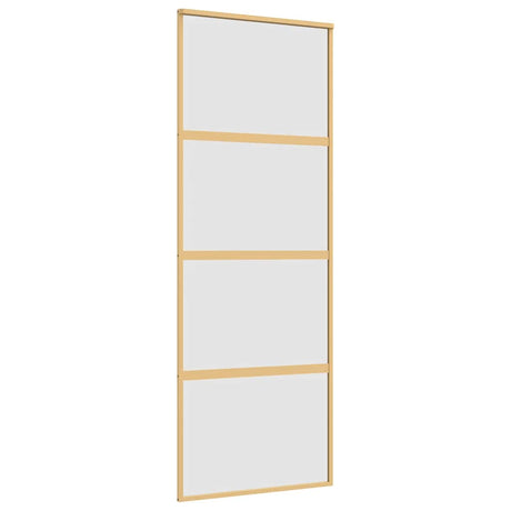 Vidaxx Schiebetür 76x205 cm ESG-Glas matt und Aluminium goldfarben
