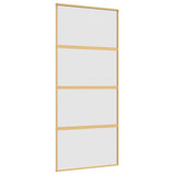 VidaXL Schiebetür 90x205 cm mattes ESG-Glas und Aluminium goldfarben