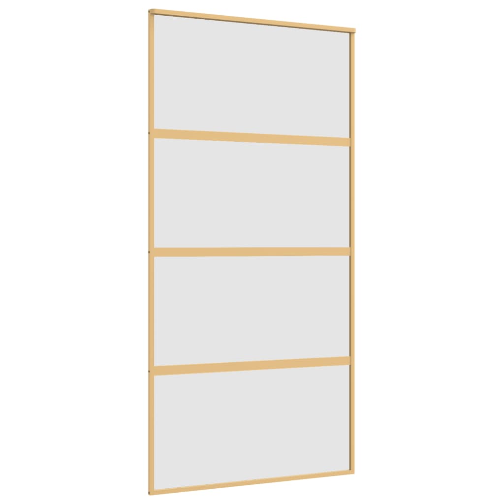 Porta scorrevole Vidaxl 102.5x205 cm vetro ESG e oro in alluminio