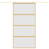 VidaXL sliding door 102.5x205 cm matte ESG glass and aluminum gold colored