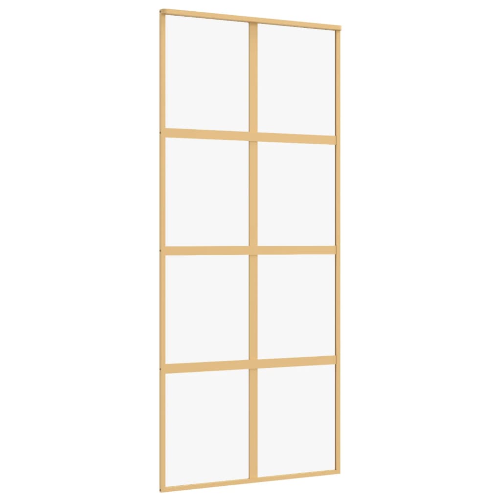 VidaXL sliding door 90x205 cm Clear ESG glass and aluminum gold colored