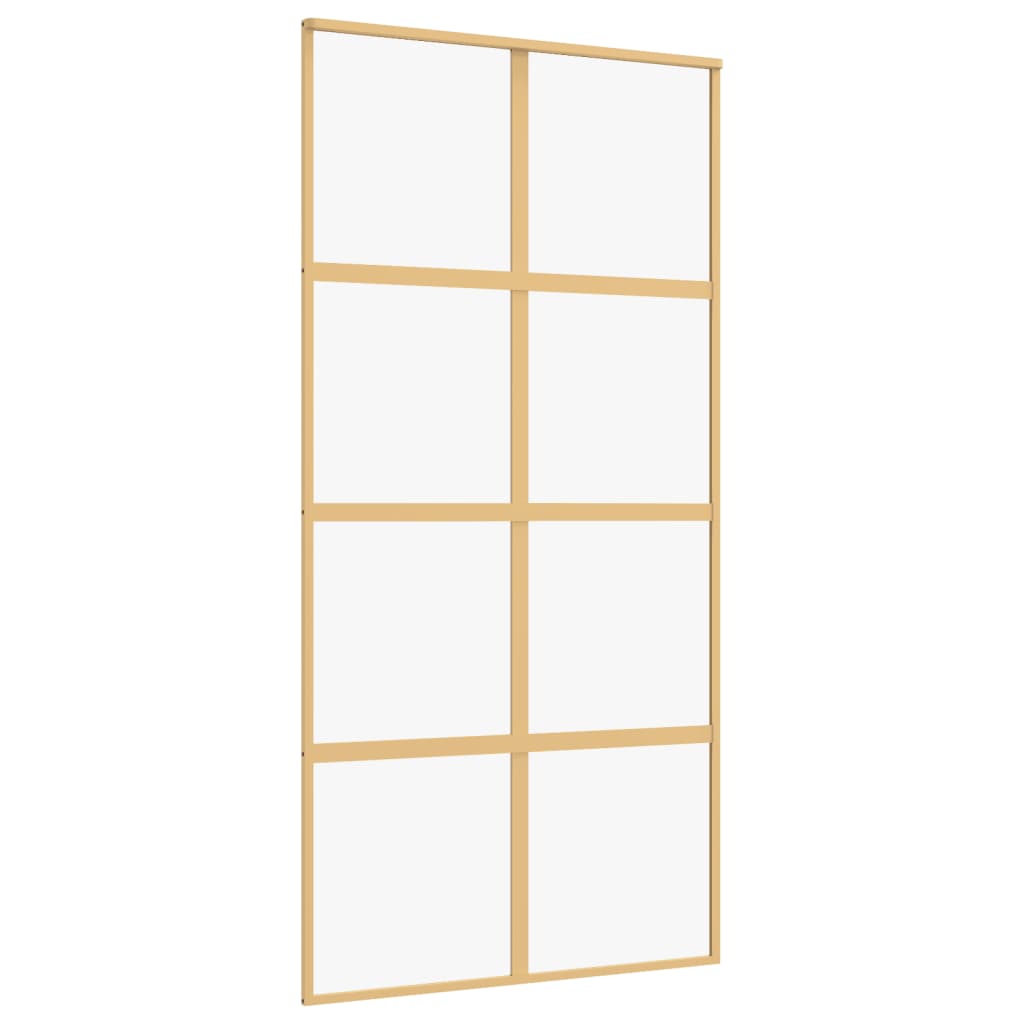 Vidaxl rutscht Dier 102.5x205 cm lecker Ess-Glas an Aluminium Goldfaarf