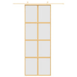 Vidaxl Sliding Porte 76x205 cm Verre ESG mate et aluminium or de couleur