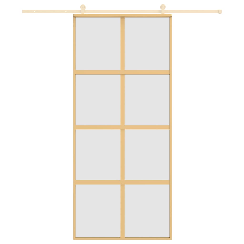 VidaXL sliding door 90x205 cm matte ESG glass and aluminum gold colored