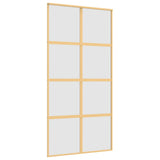 Vidaxx Schiebetür 102,5x205 cm ESG-Glas matt und Aluminium goldfarben