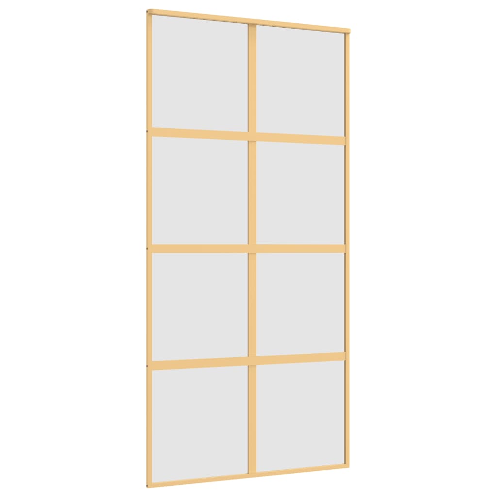 VidaXL sliding door 102.5x205 cm matte ESG glass and aluminum gold colored