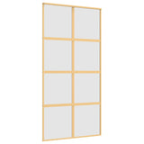 Vidaxl schuifdeur 102,5x205 cm mat esg-glas en aluminium goudkleurig