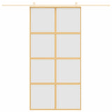 VidaXL sliding door 102.5x205 cm matte ESG glass and aluminum gold colored