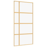 Vidaxl rutscht Dier 102.5x205 cm lecker Ess-Glas an Aluminium Goldfaarf