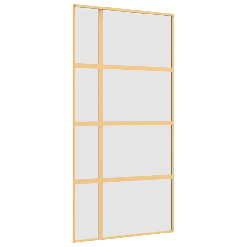 Vidaxx Schiebetür 102,5x205 cm ESG-Glas matt und Aluminium goldfarben