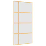 Porta scorrevole Vidaxl 102.5x205 cm vetro ESG e oro in alluminio