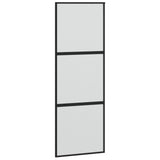 Vidaxl schuifdeur 76x205 cm gehard glas en aluminium zwart