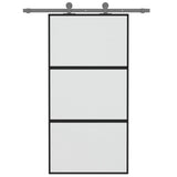 Vidaxl rutscht Dier 102.5x205 cm Häerteg Glas an Aluminiumblack