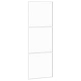 Vidaxl schuifdeur 76x205 cm gehard glas en aluminium wit