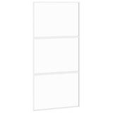 Vidaxl schuifdeur 102,5x205 cm gehard glas en aluminium wit