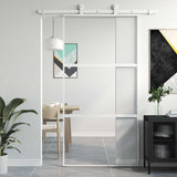 Vidaxx Schiebetür 102,5x205 cm Hartglas und Aluminium weiß