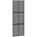 VidaXL Schiebetür 76x205 cm gehärtetes Glas und Aluminium schwarz