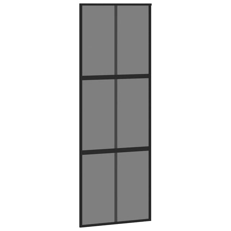 VidaXL Schiebetür 76x205 cm gehärtetes Glas und Aluminium schwarz