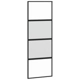 Vidaxx Schiebetür 76x205 cm Hartglas und Aluminium schwarz