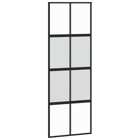 Vidaxx Schiebetür 76x205 cm Hartglas und Aluminium schwarz
