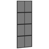 Vidaxl sliding door 76x205 cm hardened glass and aluminum black