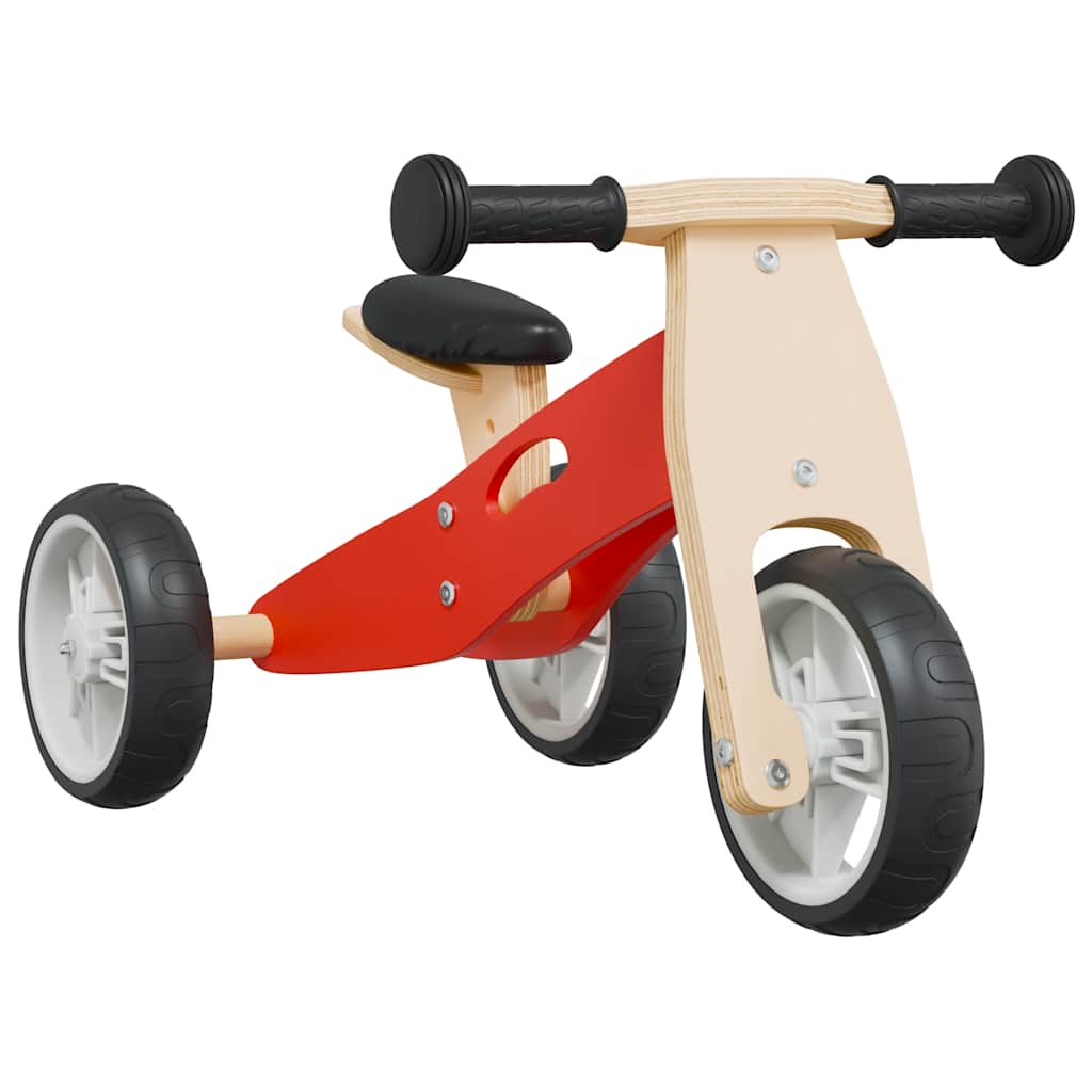 Vidaxl Balance Bike za otroke 2-in-1 rdeča