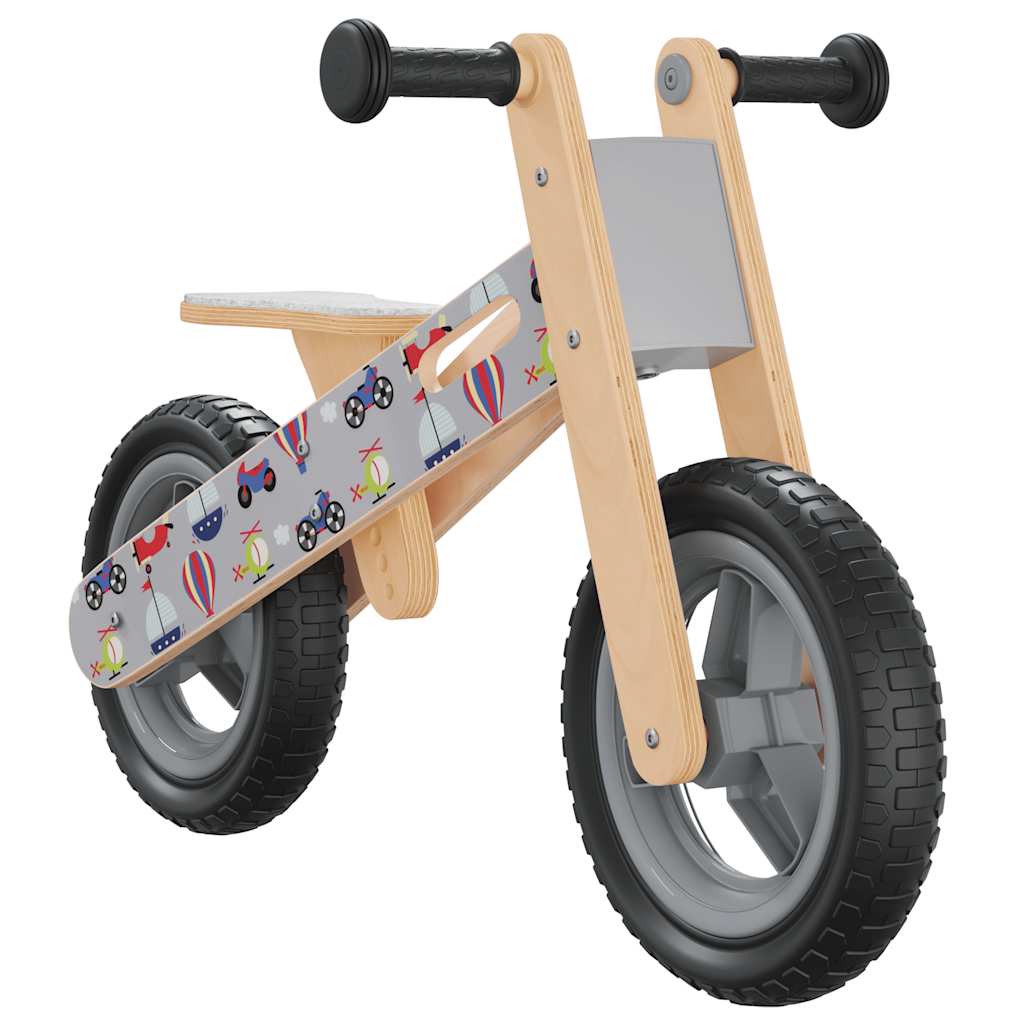 Vidaxl Balance Bike pour les enfants gris avec imprimé