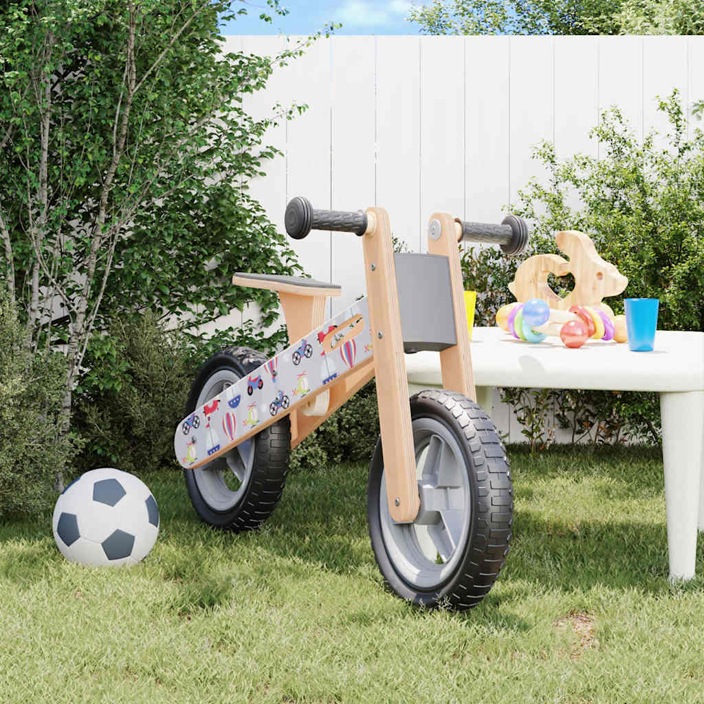 VidaXL Laufrad für Kinder grau mit Aufdruck