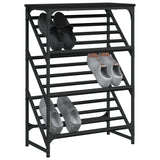 VIDAXL -Schuhregal 60x30x85 cm verarbeitetes Holz schwarz