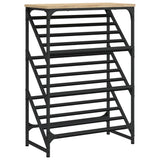 VIDAXL -Schuhregal 60x30x85 cm verarbeitetes Holz Sonoma Eiche gefärbt