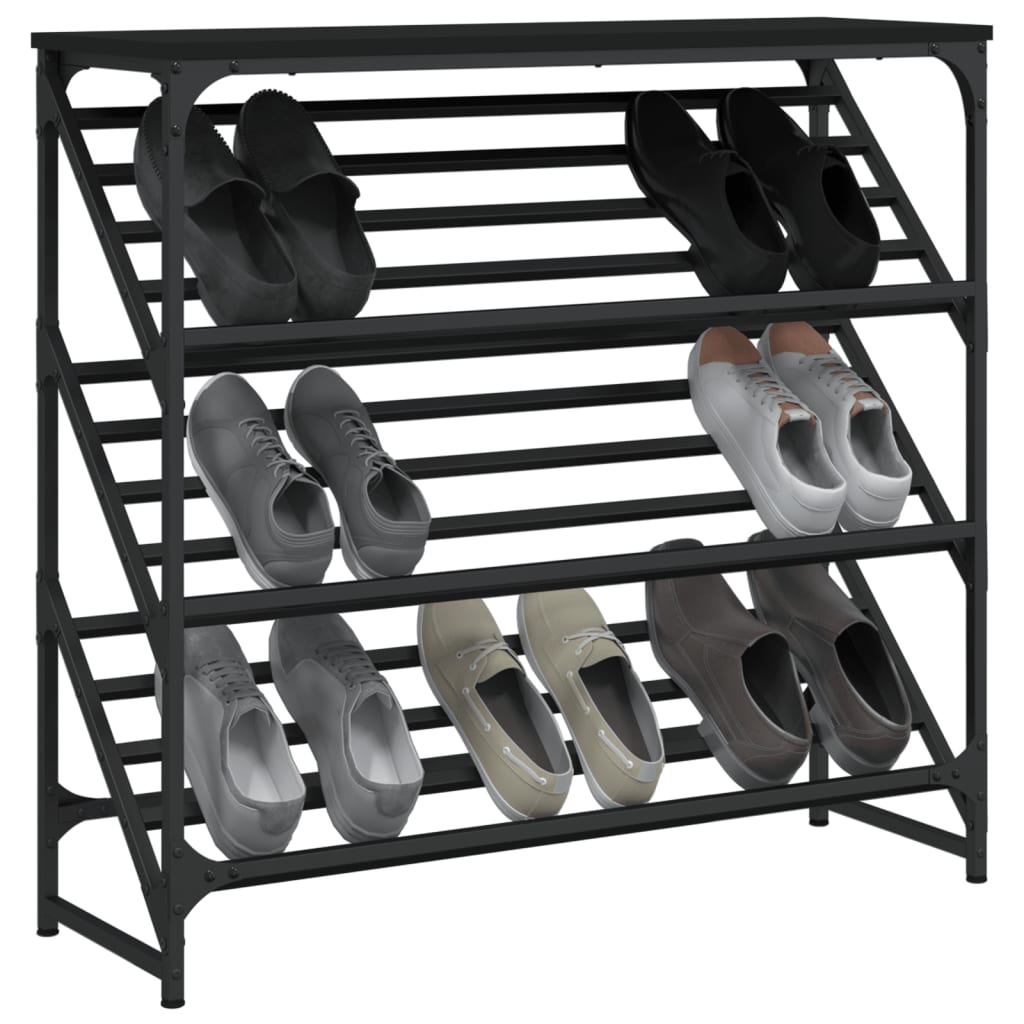 VidaXL shoe rack 90x30x85 cm processed wood black