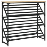 Vidaxl Shoe Rack 90x30x85 cm forarbejdet træ sonoma eg farvet