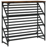 Vidaxx Schuhregal 90x30x85 cm verarbeitetes Holz, geräucherte Eiche