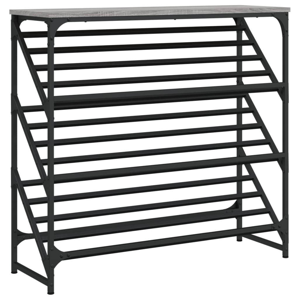 VidaXL shoe rack 90x30x85 cm processed wood gray Sonoma