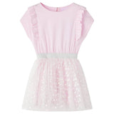 VidaXL Kinderkleid mit Rüschen 92 Hellrosa