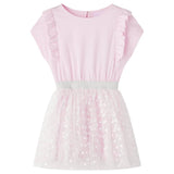VidaXL Kinderkleid mit Rüschen 104 Hellrosa