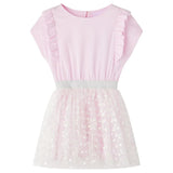 VidaXL Kinderkleid mit Rüschen 116 Hellrosa